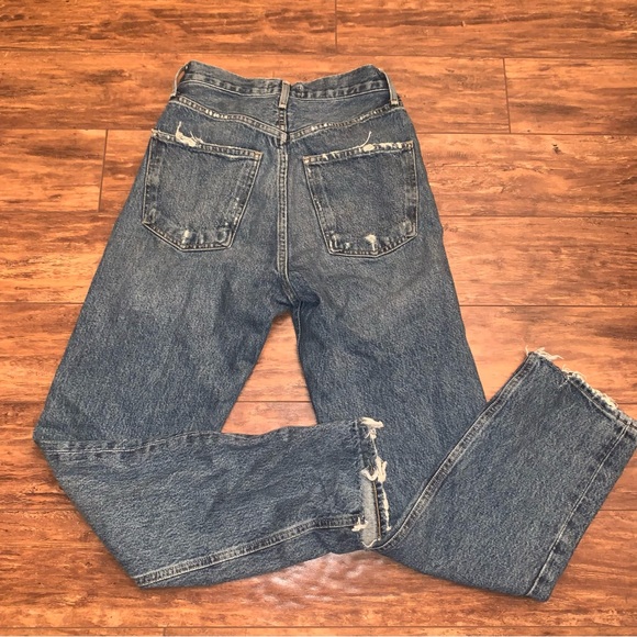👖 AGOLDE 90s HIGH WAISTED DENIM BLUE JEANS ARITIZIA: SIZE 22 - Picture 7 of 9